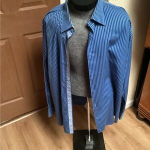 Visconti Uomo mens long sleeve dress shirt, size 3XL